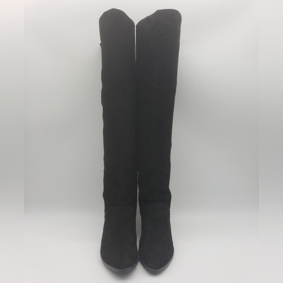 276- Amanda Smith Women's Tall Boots Genuine Spain Leather/Suede - Picture 3 of 9